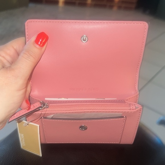 NWT Michael Kors Jet Set Medium - 2-in-1 Wallet Primrose (PINK) - 38R3SJ6D6L - Picture 2 of 4